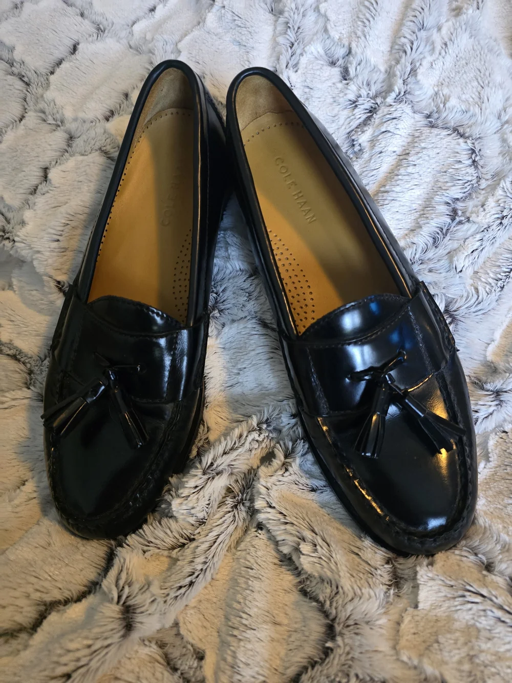Cole Haan Classic Black Men's Pinch Tassel Loafers Sz 9 EUC 03506